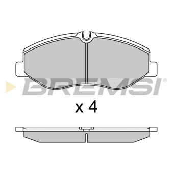Jeu de 4 plaquettes de frein avant BREMSI OEM A4474200220