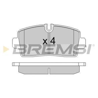 Jeu de 4 plaquettes de frein arrière BREMSI [BP3867]