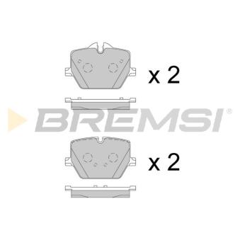 Jeu de 4 plaquettes de frein avant BREMSI [BP3902]
