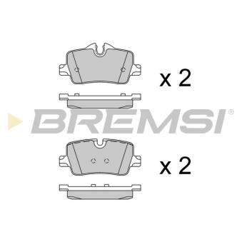 Jeu de 4 plaquettes de frein avant BREMSI [BP3915]
