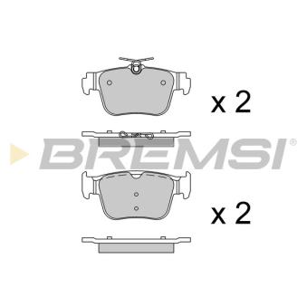 Jeu de 4 plaquettes de frein avant BREMSI [BP3925]