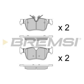 Jeu de 4 plaquettes de frein avant BREMSI [BP3999]