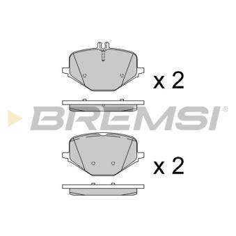 Jeu de 4 plaquettes de frein avant BREMSI [BP4039]