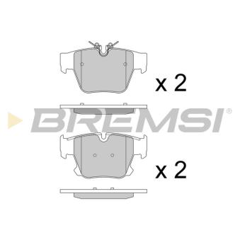 Jeu de 4 plaquettes de frein avant BREMSI [BP4074CE]