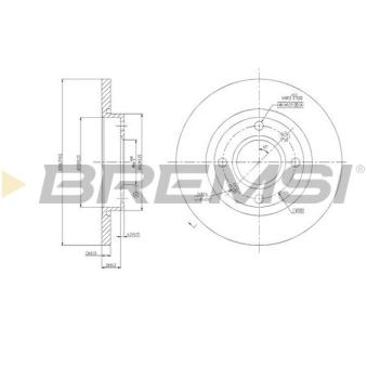 Jeu de 2 disques de frein avant BREMSI OEM 4246R9