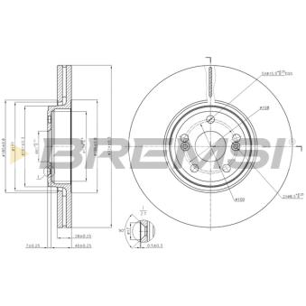 Jeu de 2 disques de frein avant BREMSI OEM 8200242318