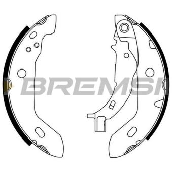 Jeu de mâchoires de frein, frein de stationnement BREMSI [GF0304]
