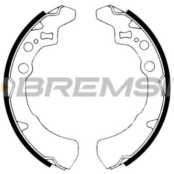 Jeu de mâchoires de frein BREMSI [GF0671]