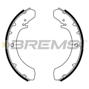 Jeu de mâchoires de frein BREMSI [GF0678]