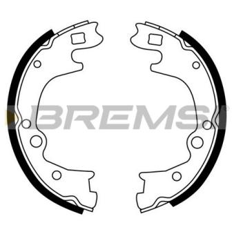 Jeu de mâchoires de frein, frein de stationnement BREMSI [GF0748]