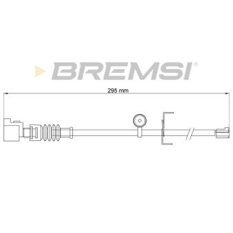 Contact d'avertissement, usure des plaquettes de frein BREMSI [WI0907]