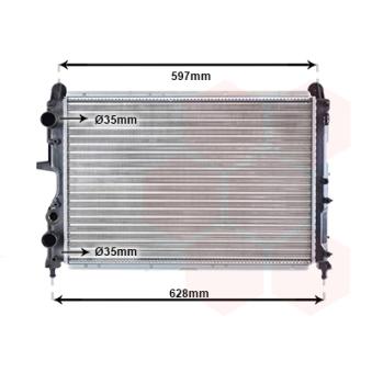 Radiateur, refroidissement du moteur VAN WEZEL OEM 71735373