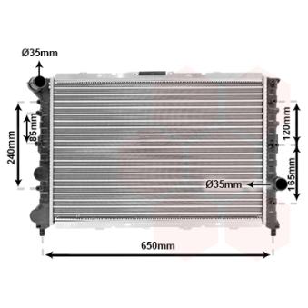 Radiateur, refroidissement du moteur VAN WEZEL 01002057