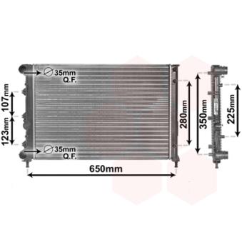 Radiateur, refroidissement du moteur VAN WEZEL 01002078