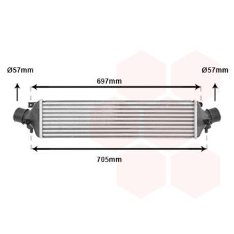 Intercooler, échangeur VAN WEZEL [01004118]