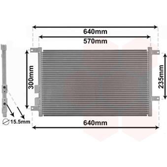 Condenseur, climatisation VAN WEZEL OEM 46842842