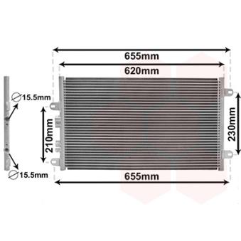 Condenseur, climatisation VAN WEZEL OEM 46768973