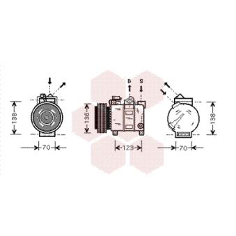 Compresseur, climatisation VAN WEZEL OEM 46775094