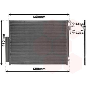 Condenseur, climatisation VAN WEZEL 01015700