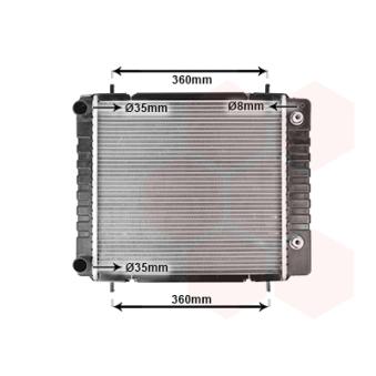 Radiateur, refroidissement du moteur VAN WEZEL [02002082]