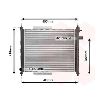 Radiateur, refroidissement du moteur VAN WEZEL OEM GRD1072