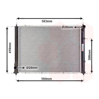 Radiateur, refroidissement du moteur VAN WEZEL OEM PCC001660SLP