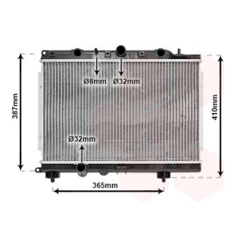 Radiateur, refroidissement du moteur VAN WEZEL OEM GRD930