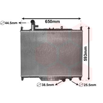 Radiateur, refroidissement du moteur VAN WEZEL [02002225]