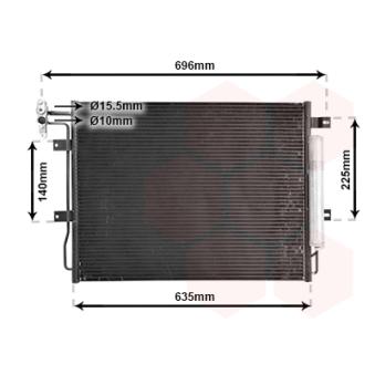 Condenseur, climatisation VAN WEZEL OEM LR018403