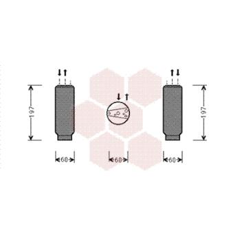 Filtre déshydratant, climatisation VAN WEZEL OEM JRJ10007