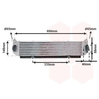 Intercooler, échangeur VAN WEZEL [02014703]