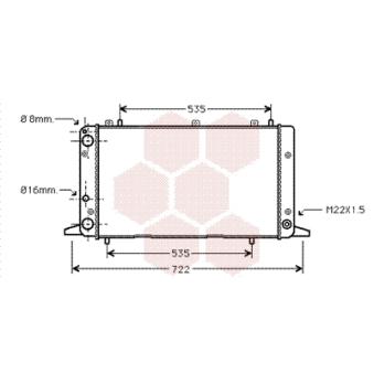 Radiateur, refroidissement du moteur VAN WEZEL OEM 443121253E