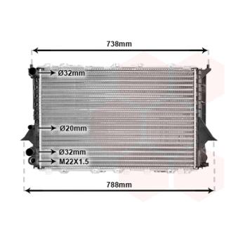 Radiateur, refroidissement du moteur VAN WEZEL OEM 4A0121251