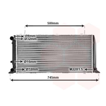 Radiateur, refroidissement du moteur VAN WEZEL OEM 893121251H