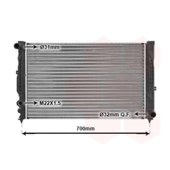 Radiateur, refroidissement du moteur VAN WEZEL OEM 8D0121251D