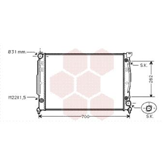 Radiateur, refroidissement du moteur VAN WEZEL OEM 8D0121251B