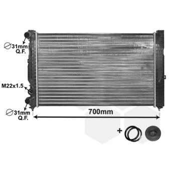 Radiateur, refroidissement du moteur VAN WEZEL OEM 8D0121251P
