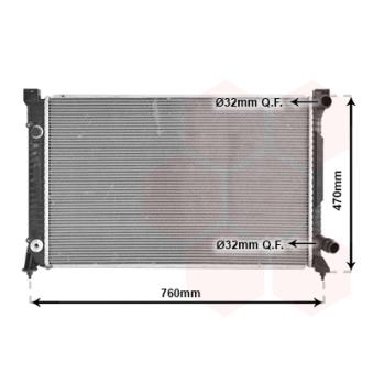 Radiateur, refroidissement du moteur VAN WEZEL 03002158 Radiateur, refroidissement du moteur VAN WEZEL 03002158