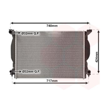 Radiateur, refroidissement du moteur VAN WEZEL 03002204