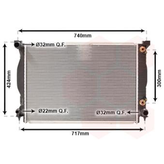 Radiateur, refroidissement du moteur VAN WEZEL 03002205
