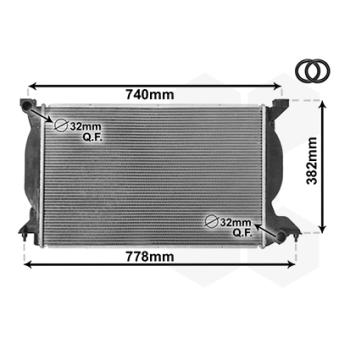 Radiateur, refroidissement du moteur VAN WEZEL OEM 8E0121251J