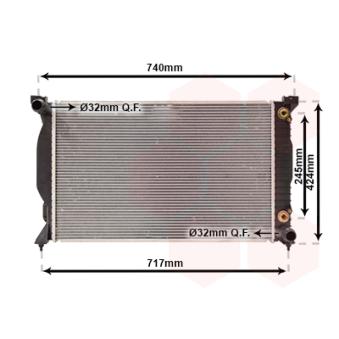 Radiateur, refroidissement du moteur VAN WEZEL OEM 8E0121251P