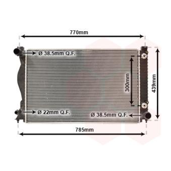Radiateur, refroidissement du moteur VAN WEZEL OEM 4F0121251AF