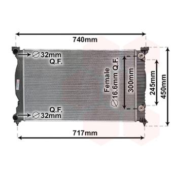 Radiateur, refroidissement du moteur VAN WEZEL OEM 8E0121251AP