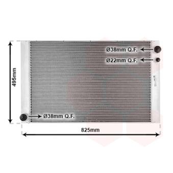Radiateur, refroidissement du moteur VAN WEZEL 03002289