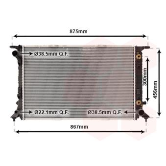 Radiateur, refroidissement du moteur VAN WEZEL OEM 8K0121251Q