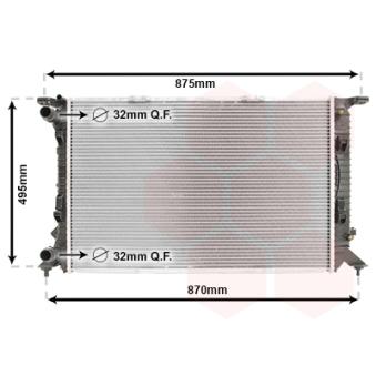 Radiateur, refroidissement du moteur VAN WEZEL 03002292
