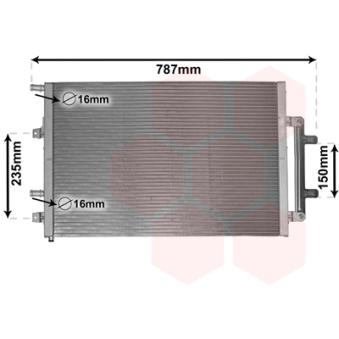 Radiateur, refroidissement du moteur VAN WEZEL [03002383]