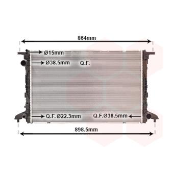 Radiateur, refroidissement du moteur VAN WEZEL 03002412