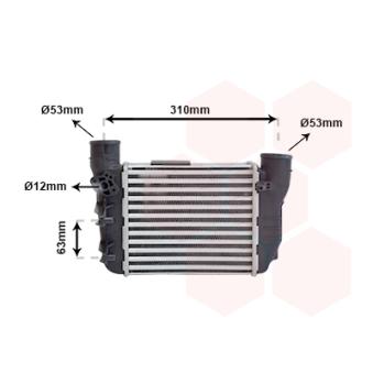 Intercooler, échangeur VAN WEZEL OEM 8E0145805N